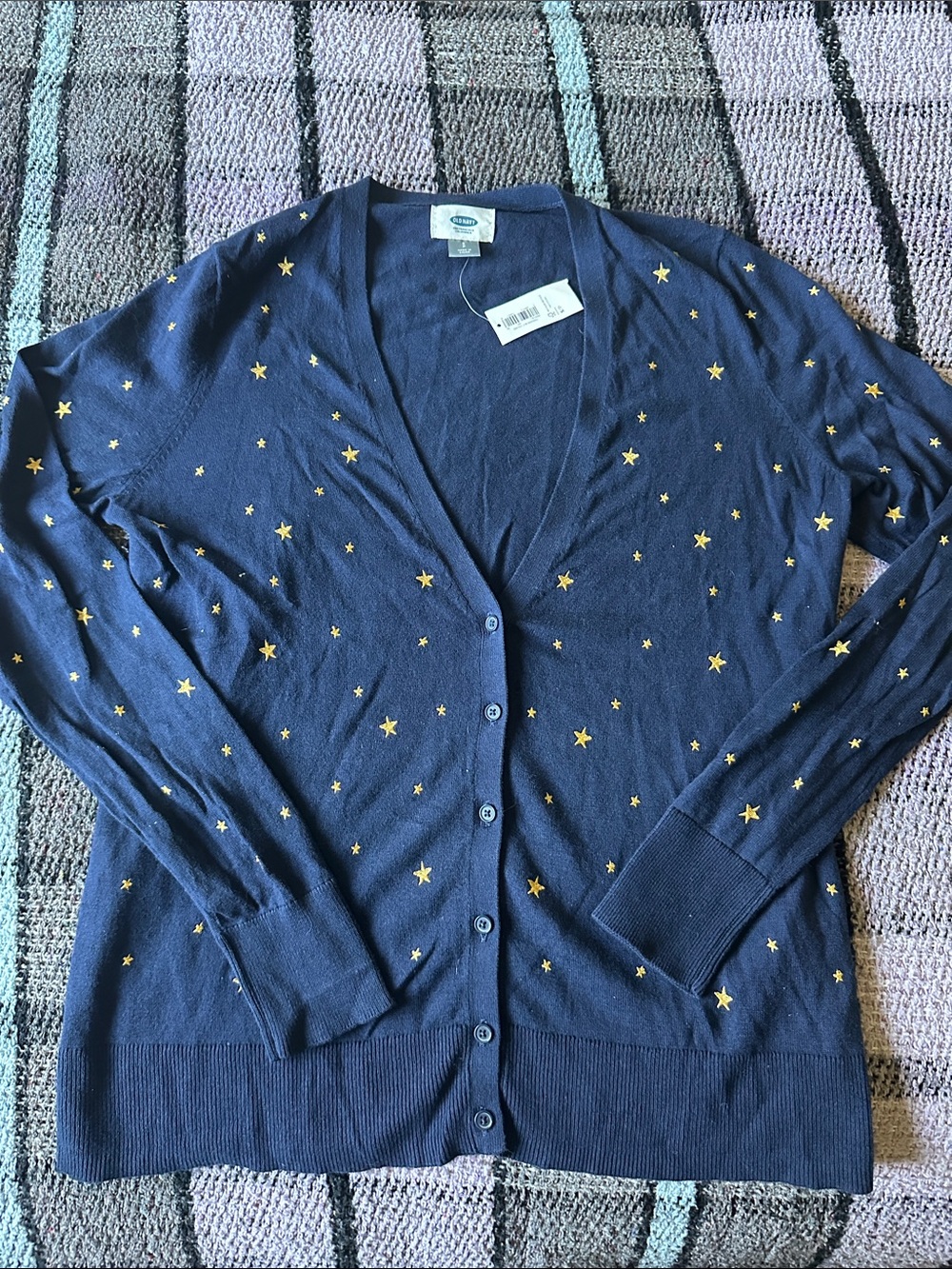 Old Navy Navy Cardigan with Gold Star Details
